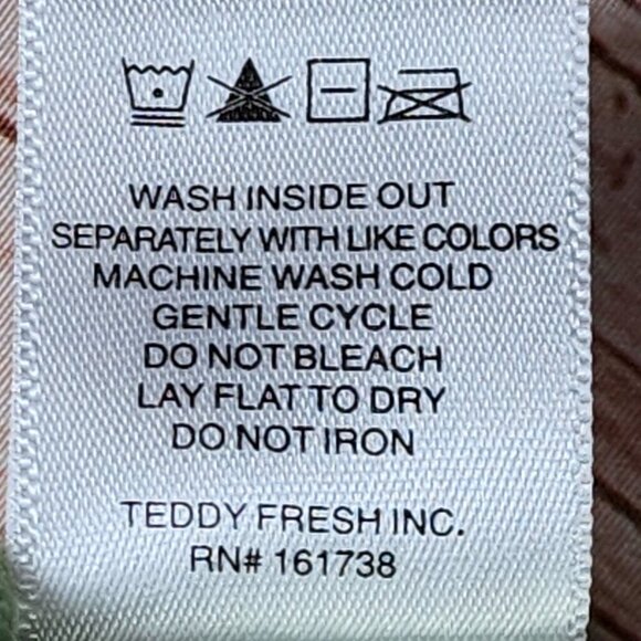 Teddy Fresh Green Velour Short Sleeve Shirt W/ Black Accents 2X - Picture 6 of 9